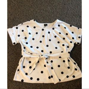 Polka Dot Peplum Top